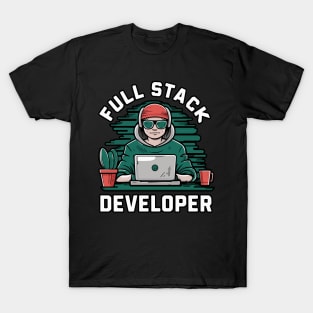 Full Stack Developer Hacker Themed T-Shirt